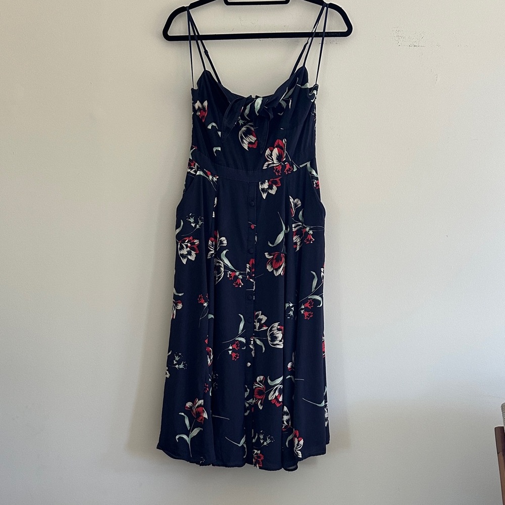 Yumi Kim Navy Dress with Mint Green Print